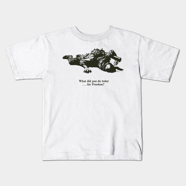 WW2 Soldier Kids T-Shirt by Distant War